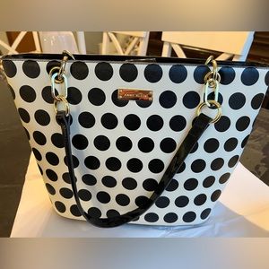 Anne Klein polka dot purse